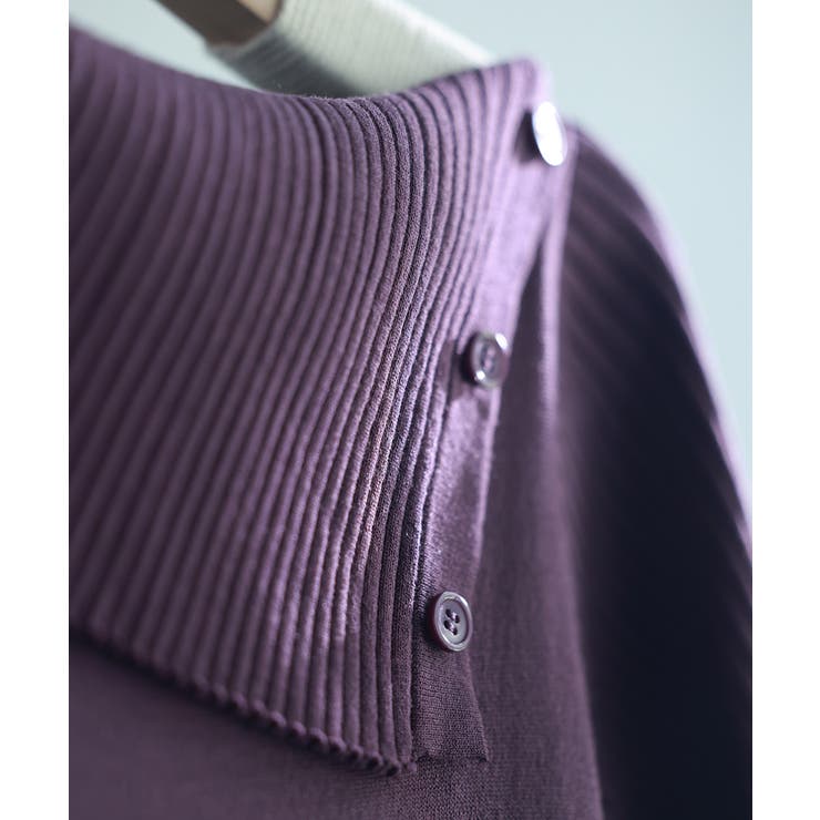 オフショルダー膝丈ニットワンピース | SAISON DE PAPILLON  | 詳細画像47 