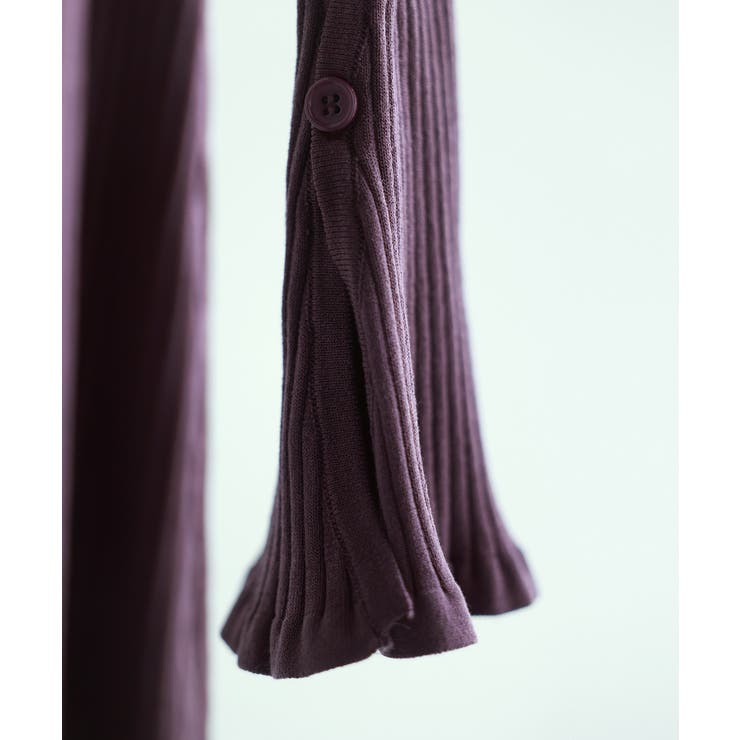 オフショルダー膝丈ニットワンピース | SAISON DE PAPILLON  | 詳細画像49 