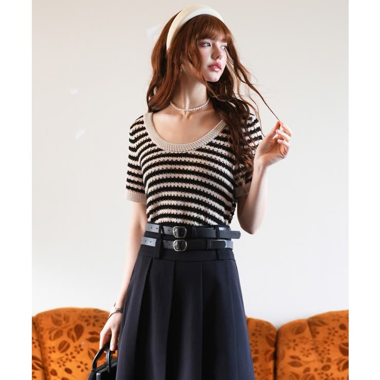 クープネックボーダーサマーニット | SAISON DE PAPILLON  | 詳細画像22 