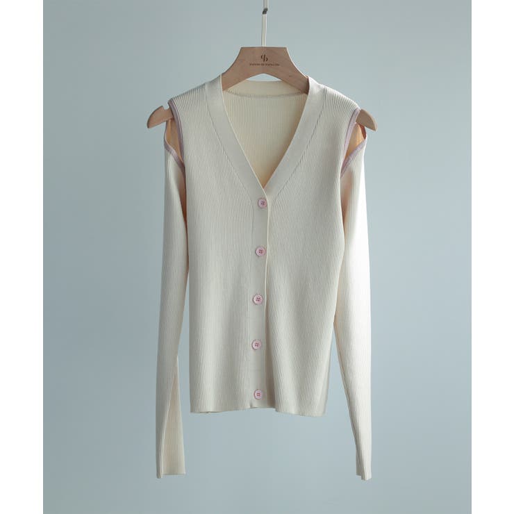 配色オープンショルダーニットプルオーバー | SAISON DE PAPILLON  | 詳細画像28 