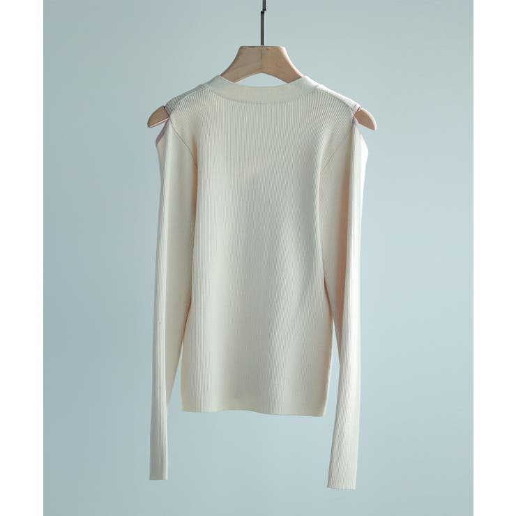 配色オープンショルダーニットプルオーバー | SAISON DE PAPILLON  | 詳細画像29 