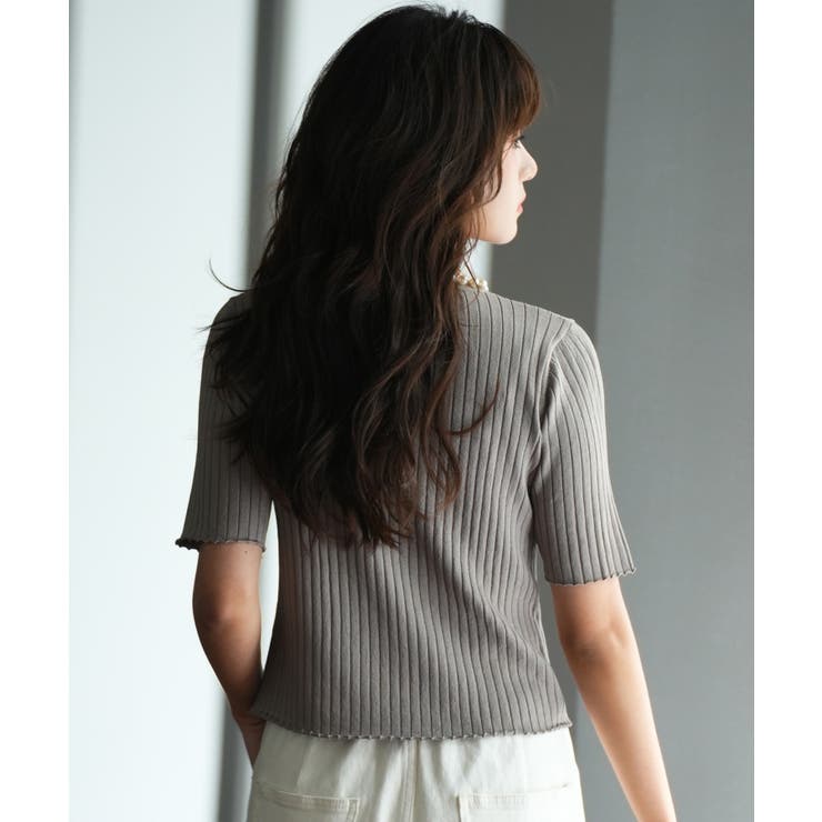 パールネック付きショート丈サマーニット | SAISON DE PAPILLON  | 詳細画像30 