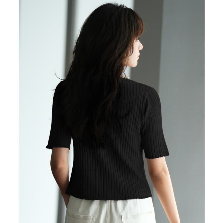 パールネック付きショート丈サマーニット | SAISON DE PAPILLON  | 詳細画像34 