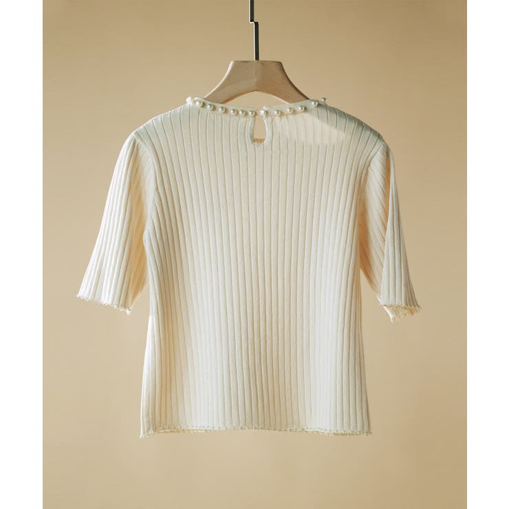 パールネック付きショート丈サマーニット | SAISON DE PAPILLON  | 詳細画像43 