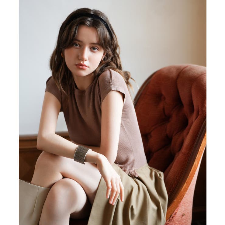 クルーネックフリンジ裾サマーニット | SAISON DE PAPILLON  | 詳細画像19 