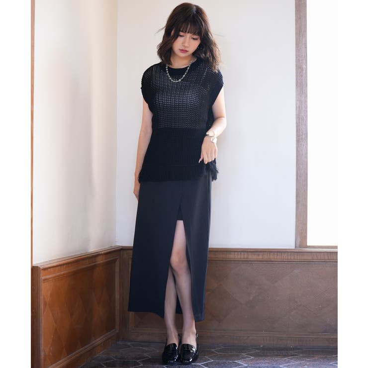 透かし編みフリンジデザインサマーニット | SAISON DE PAPILLON  | 詳細画像21 