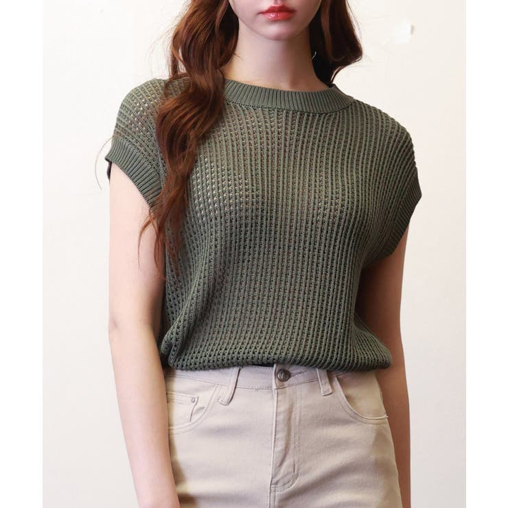 透かし編みフリンジデザインサマーニット | SAISON DE PAPILLON  | 詳細画像32 