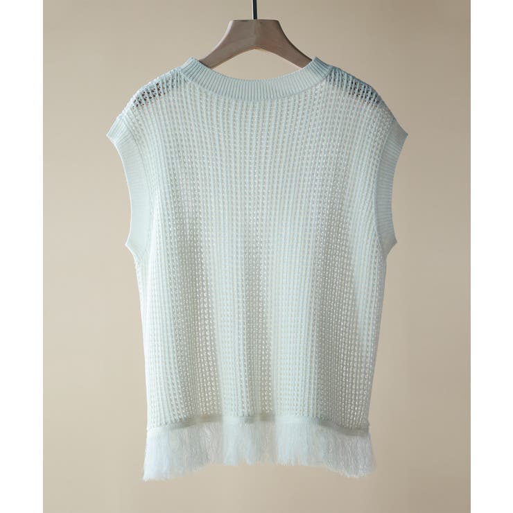 透かし編みフリンジデザインサマーニット | SAISON DE PAPILLON  | 詳細画像48 