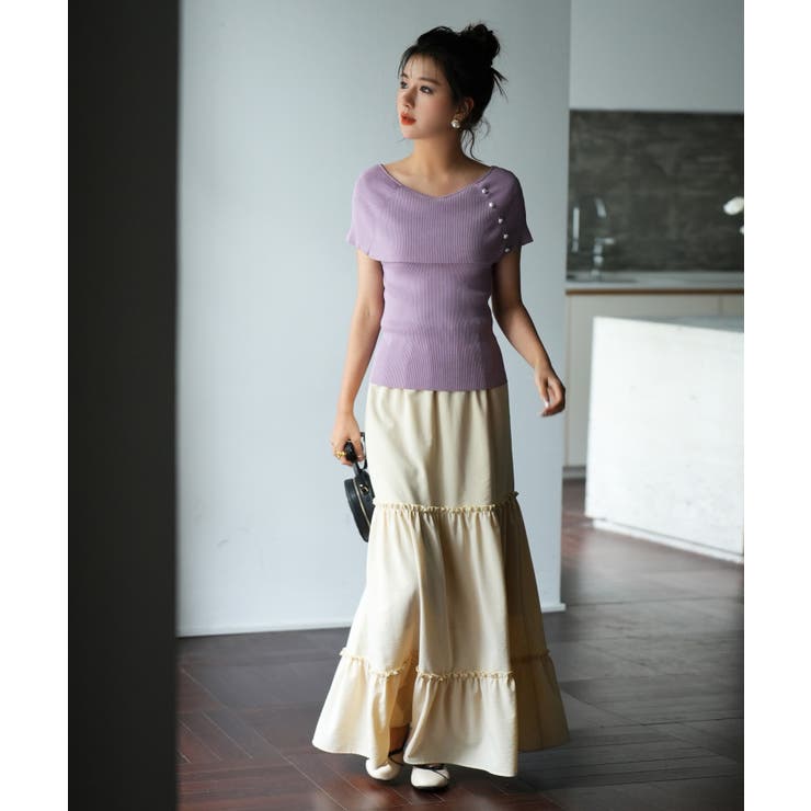 ケープ風2way半袖サマーニット | SAISON DE PAPILLON  | 詳細画像11 