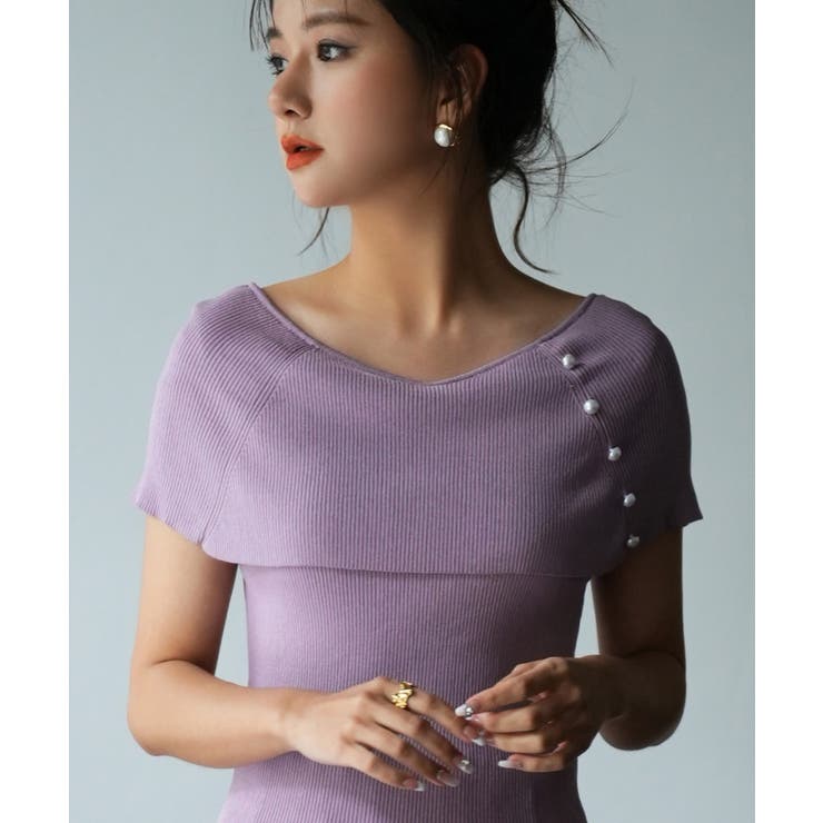 ケープ風2way半袖サマーニット | SAISON DE PAPILLON  | 詳細画像15 