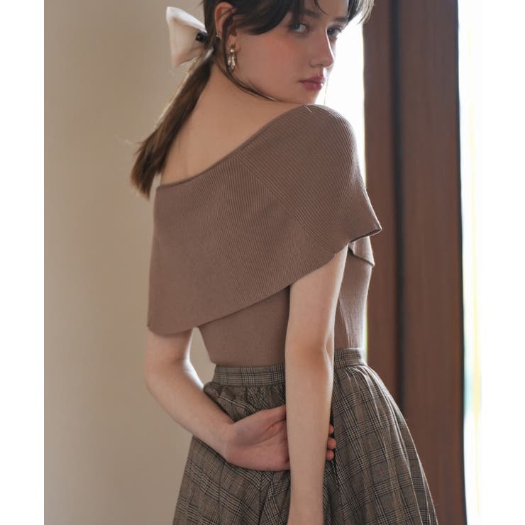 ケープ風2way半袖サマーニット | SAISON DE PAPILLON  | 詳細画像19 