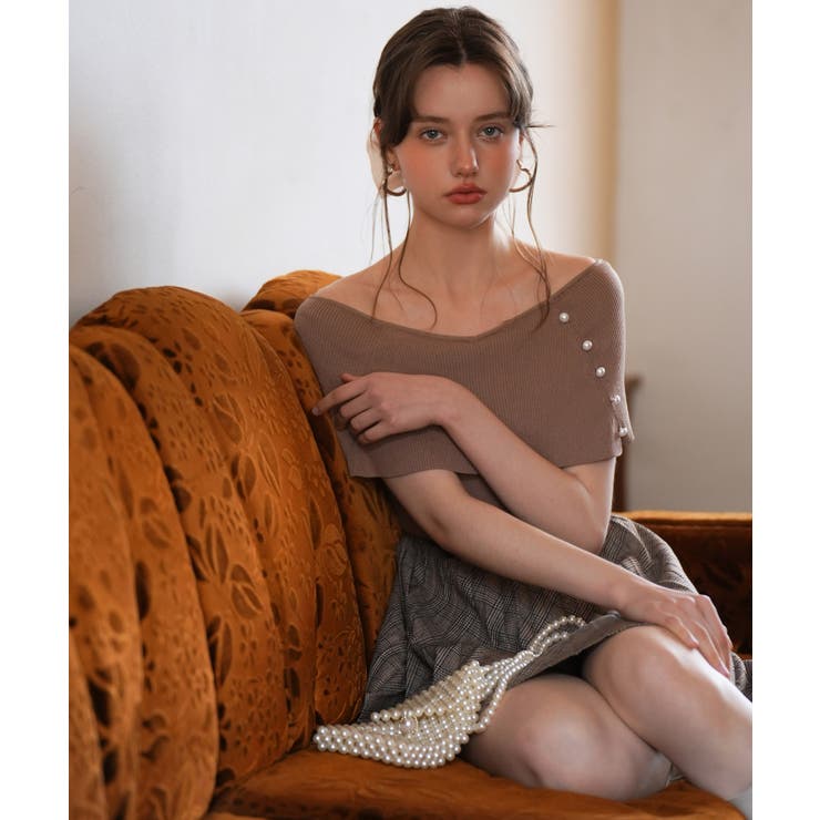 ケープ風2way半袖サマーニット | SAISON DE PAPILLON  | 詳細画像20 