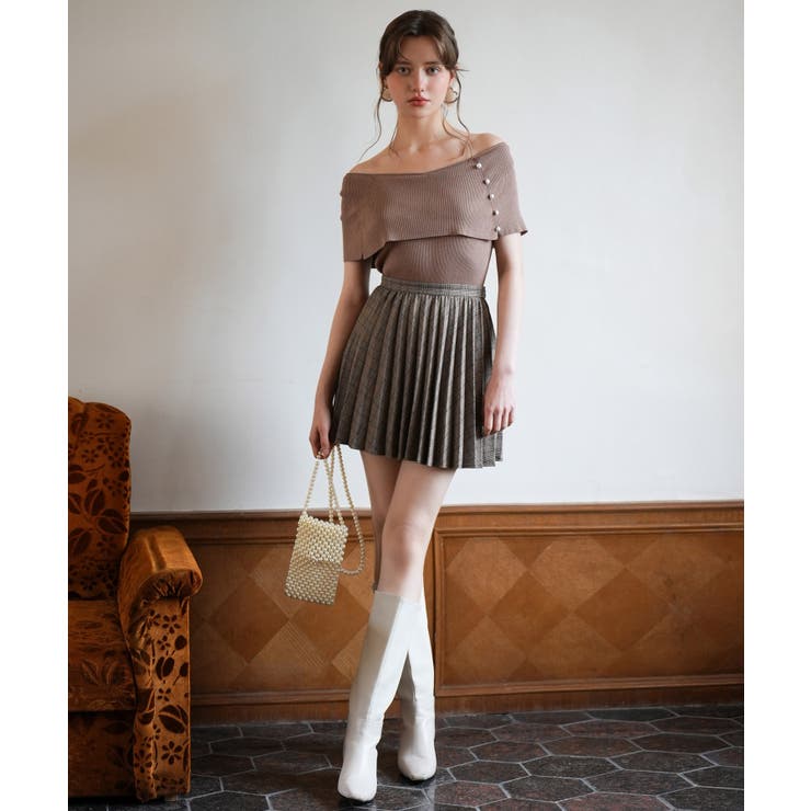 ケープ風2way半袖サマーニット | SAISON DE PAPILLON  | 詳細画像21 