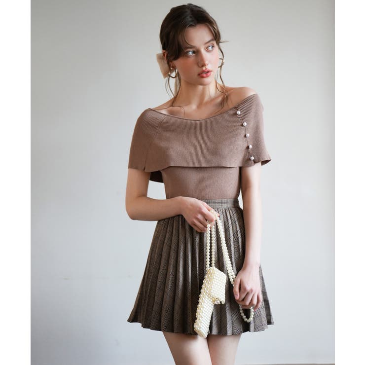 ケープ風2way半袖サマーニット | SAISON DE PAPILLON  | 詳細画像22 