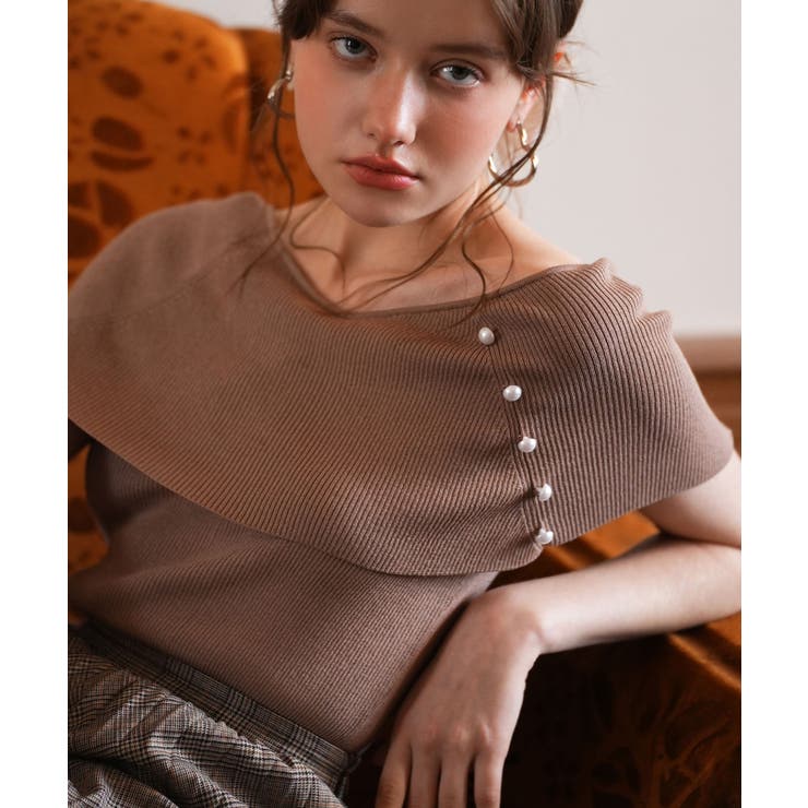 ケープ風2way半袖サマーニット | SAISON DE PAPILLON  | 詳細画像23 