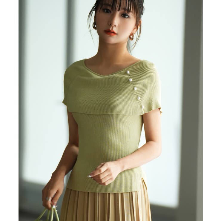 ケープ風2way半袖サマーニット | SAISON DE PAPILLON  | 詳細画像33 