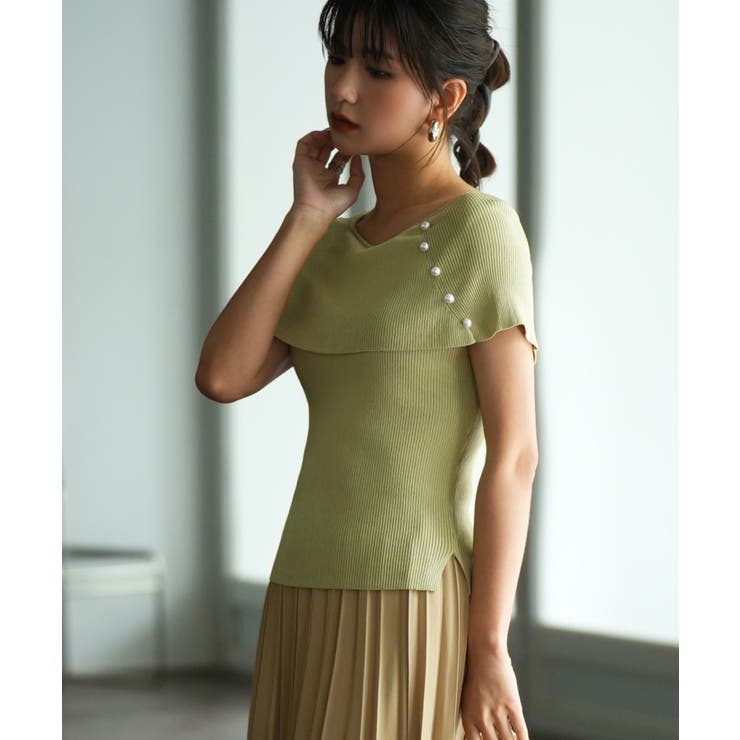 ケープ風2way半袖サマーニット | SAISON DE PAPILLON  | 詳細画像34 