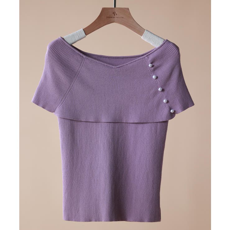 ケープ風2way半袖サマーニット | SAISON DE PAPILLON  | 詳細画像45 