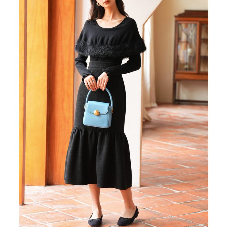 ファー付きケープライクニットプルオーバー | SAISON DE PAPILLON  | 詳細画像9 