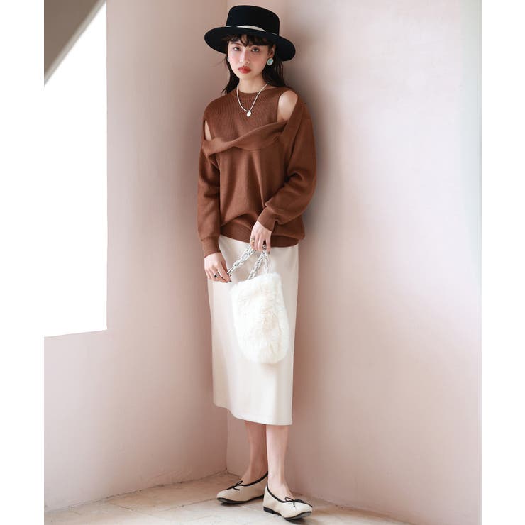 ショルダースリットニットプルオーバー | SAISON DE PAPILLON  | 詳細画像12 