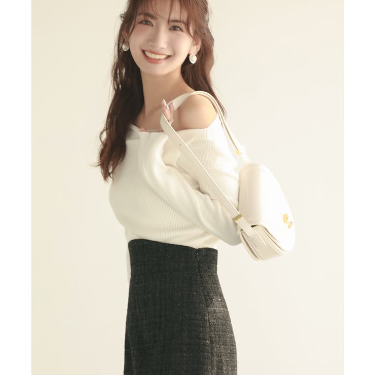 イレギュラーネックニットプルオーバー | SAISON DE PAPILLON  | 詳細画像9 