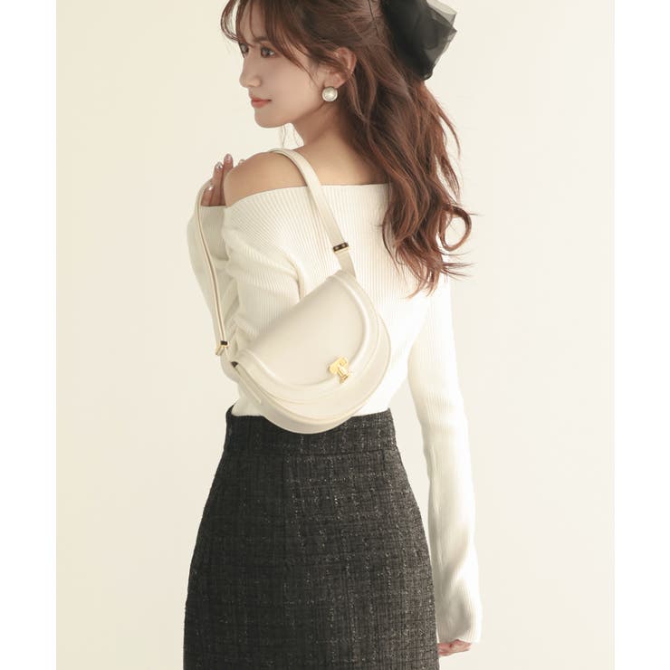 イレギュラーネックニットプルオーバー | SAISON DE PAPILLON  | 詳細画像10 