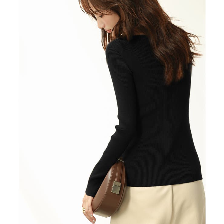 イレギュラーネックニットプルオーバー | SAISON DE PAPILLON  | 詳細画像18 