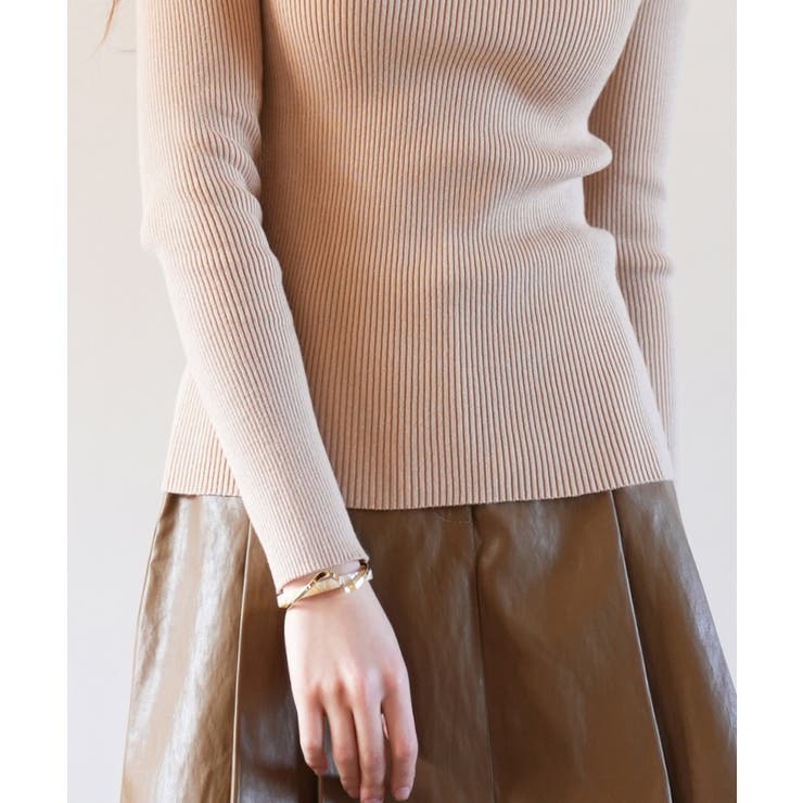 イレギュラーネックニットプルオーバー | SAISON DE PAPILLON  | 詳細画像33 