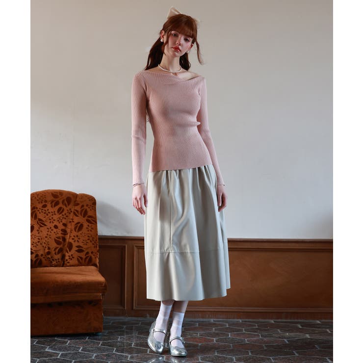 イレギュラーネックニットプルオーバー | SAISON DE PAPILLON  | 詳細画像37 