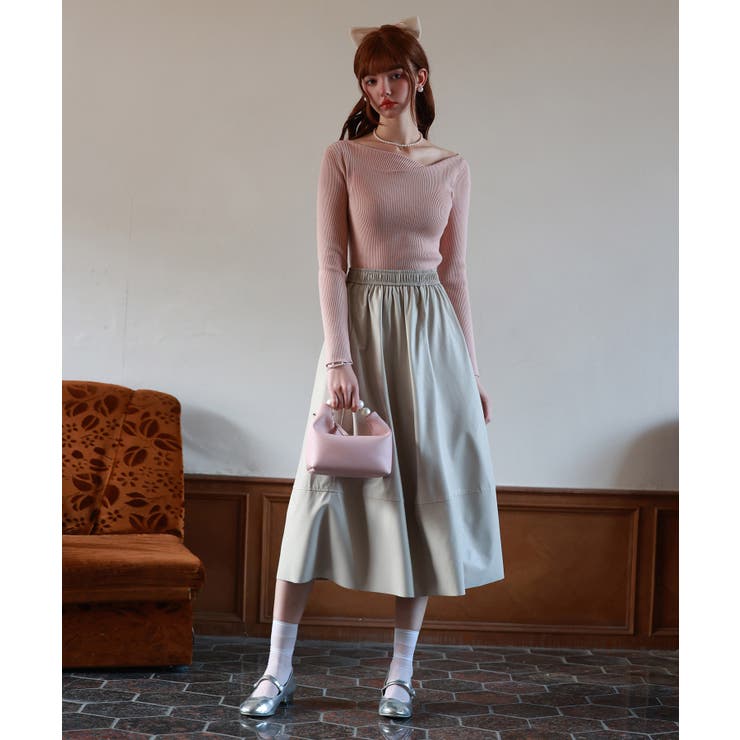 イレギュラーネックニットプルオーバー | SAISON DE PAPILLON  | 詳細画像38 