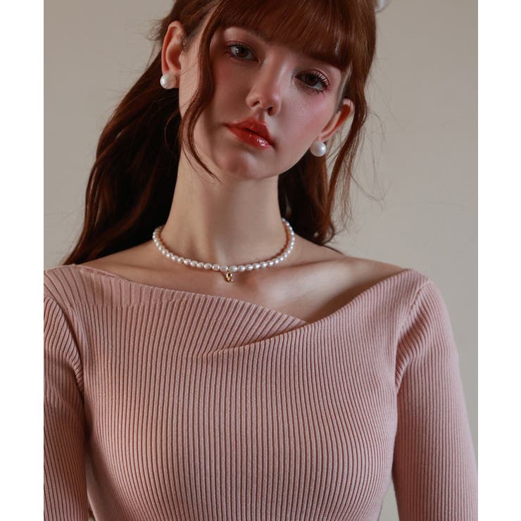 イレギュラーネックニットプルオーバー | SAISON DE PAPILLON  | 詳細画像42 