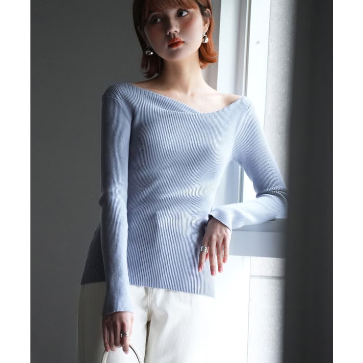 イレギュラーネックニットプルオーバー | SAISON DE PAPILLON  | 詳細画像44 