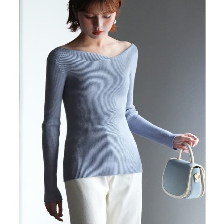 イレギュラーネックニットプルオーバー | SAISON DE PAPILLON  | 詳細画像45 