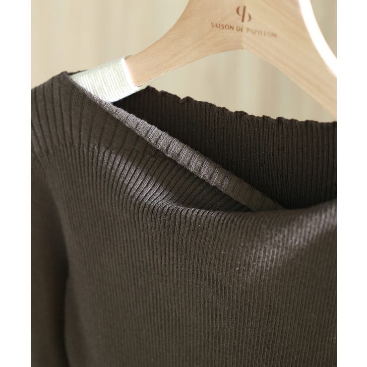 イレギュラーネックニットプルオーバー | SAISON DE PAPILLON  | 詳細画像65 