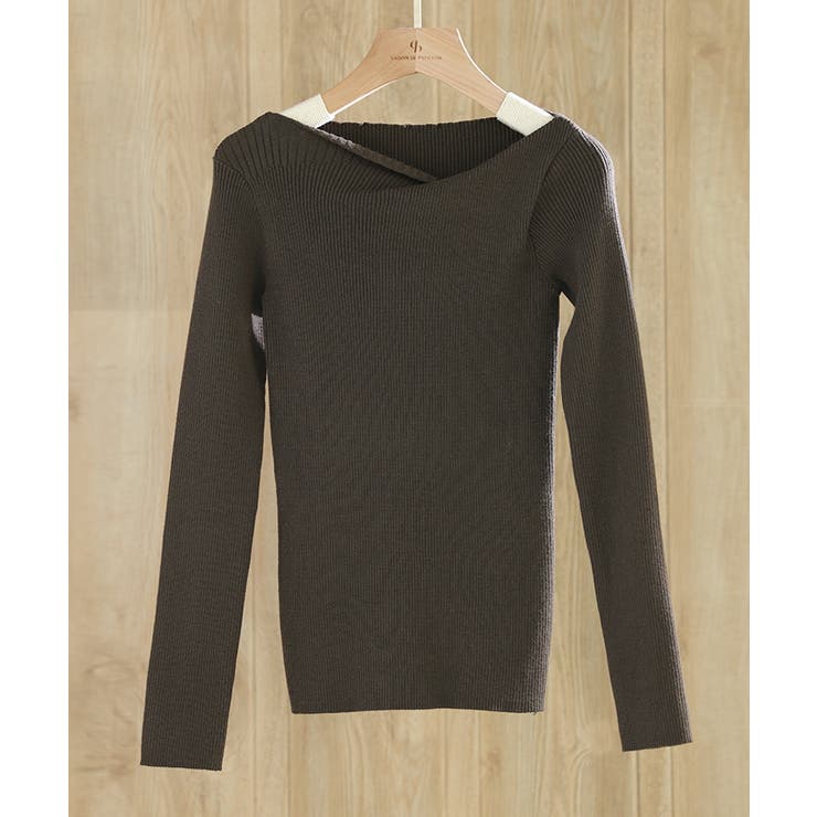 イレギュラーネックニットプルオーバー | SAISON DE PAPILLON  | 詳細画像67 