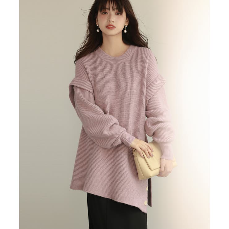 2wayチュニック丈ニットプルオーバー | SAISON DE PAPILLON  | 詳細画像8 