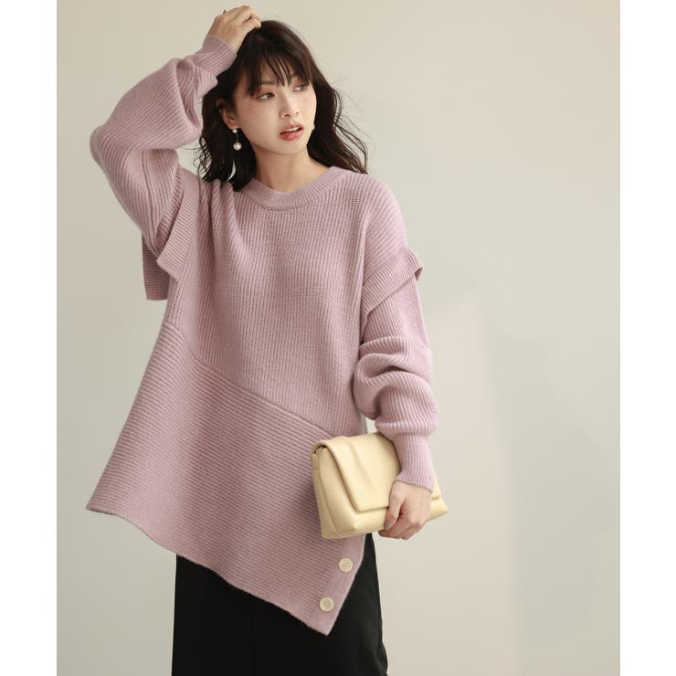 2wayチュニック丈ニットプルオーバー | SAISON DE PAPILLON  | 詳細画像9 