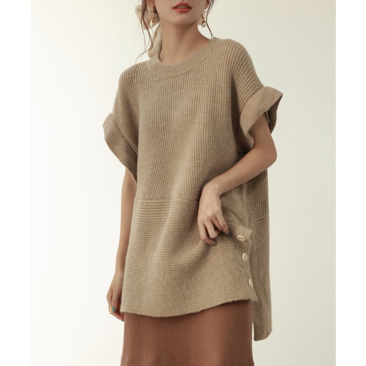 2wayチュニック丈ニットプルオーバー | SAISON DE PAPILLON  | 詳細画像18 