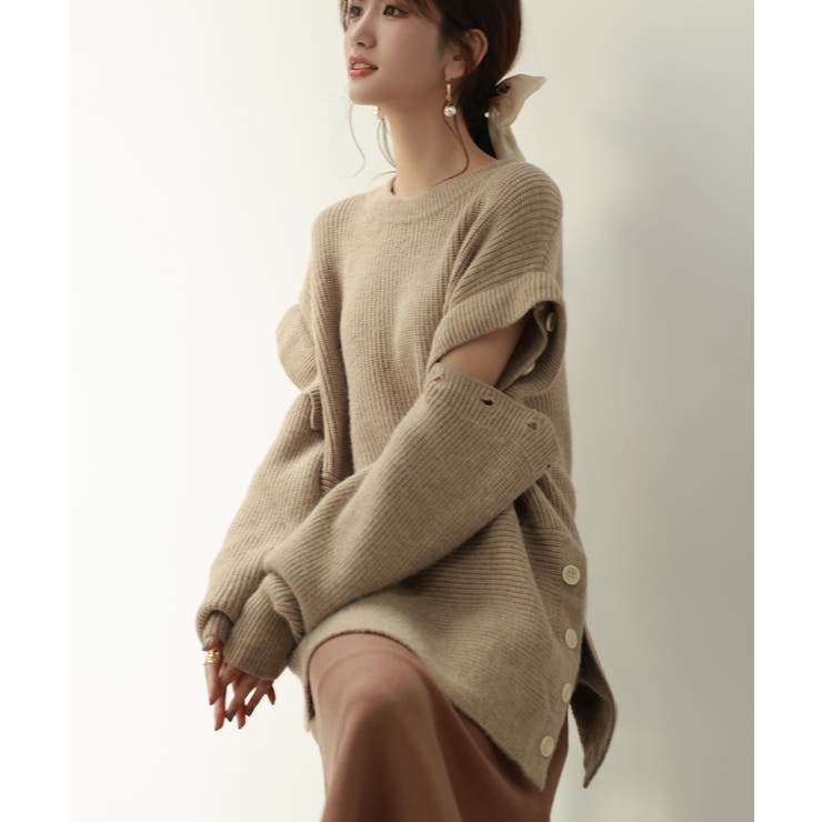 2wayチュニック丈ニットプルオーバー | SAISON DE PAPILLON  | 詳細画像19 