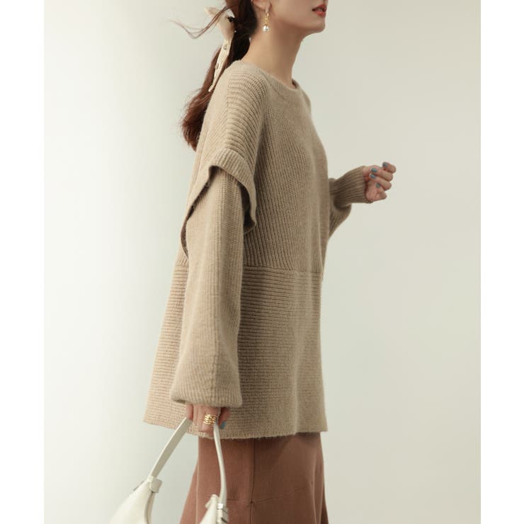 2wayチュニック丈ニットプルオーバー | SAISON DE PAPILLON  | 詳細画像20 