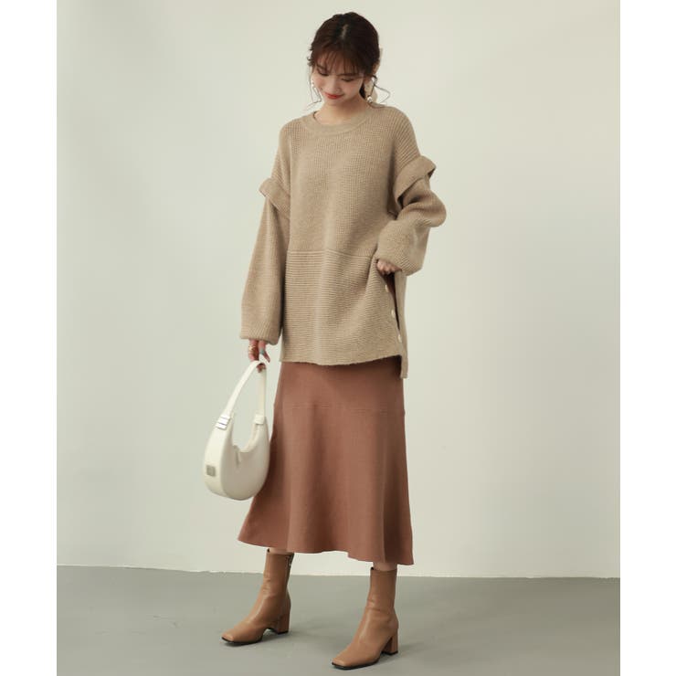 2wayチュニック丈ニットプルオーバー | SAISON DE PAPILLON  | 詳細画像22 