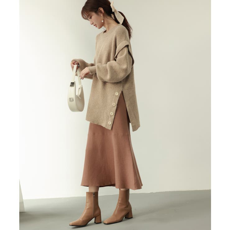 2wayチュニック丈ニットプルオーバー | SAISON DE PAPILLON  | 詳細画像23 