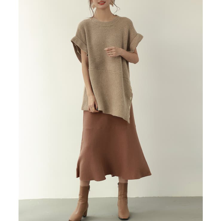 2wayチュニック丈ニットプルオーバー | SAISON DE PAPILLON  | 詳細画像25 