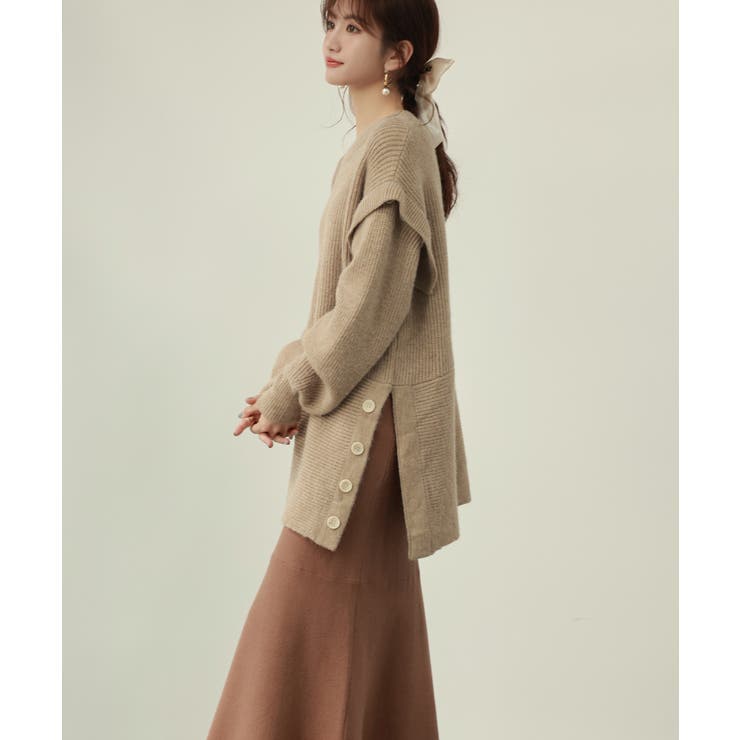 2wayチュニック丈ニットプルオーバー | SAISON DE PAPILLON  | 詳細画像27 