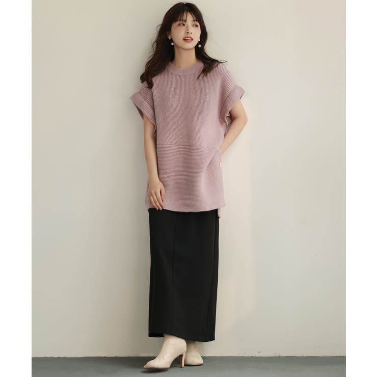 2wayチュニック丈ニットプルオーバー | SAISON DE PAPILLON  | 詳細画像7 