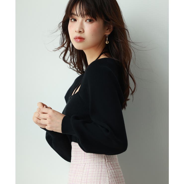 フロントリボンボリュームスリーブニットプルオーバー | SAISON DE PAPILLON  | 詳細画像23 