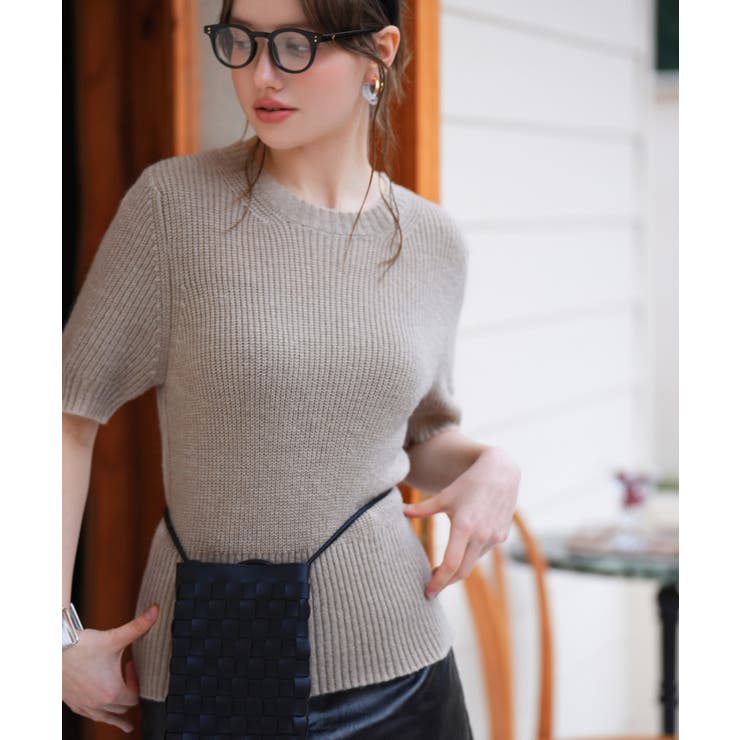 天竺編みサマーニットプルオーバー | SAISON DE PAPILLON  | 詳細画像25 