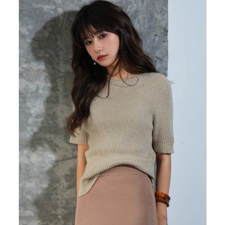 天竺編みサマーニットプルオーバー | SAISON DE PAPILLON  | 詳細画像31 