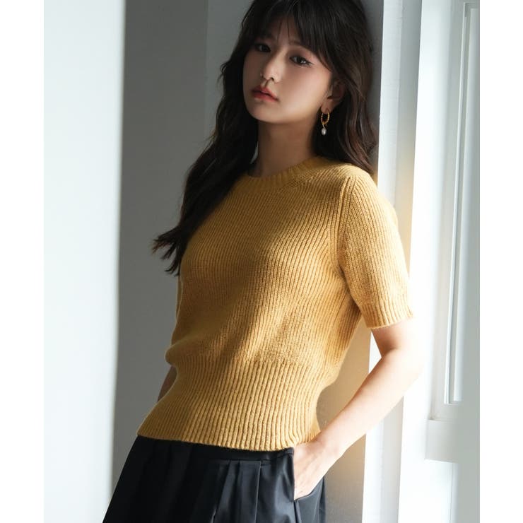 天竺編みサマーニットプルオーバー | SAISON DE PAPILLON  | 詳細画像4 