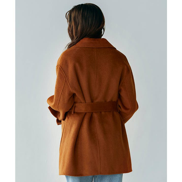 ウール混ダブルフェイスガウンコート | SAISON DE PAPILLON  | 詳細画像15 